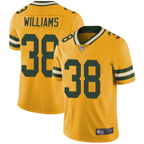 Green Bay Packers Limited Gold Men 38 Williams Tramon Jersey Nike NFL Rush Vapor Untouchable